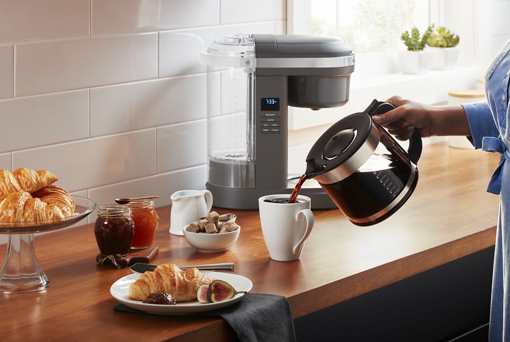 12 Cup Drip Coffee Maker with Spiral Showerhead